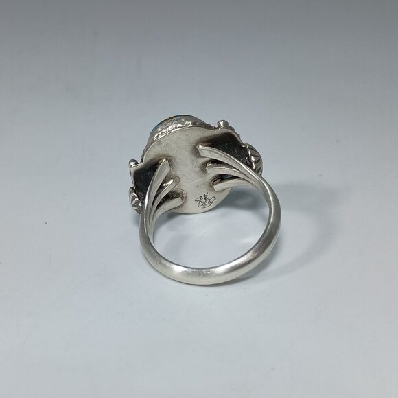 Native America Navajo Sterling Silver Turquoise Ring By Bobby Platero Size: 7 - Picture 5 of 9